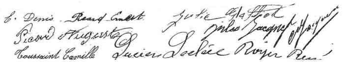 Signatures de l'acte de mariage N° 1 du 26 janvier 1906 (JPG)
