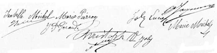 Signatures de l'acte de mariage N° 3 du 4 février 1906 à Chaligny (JPG)