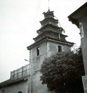 1966 : réfection du clocher de l'église (JPG)