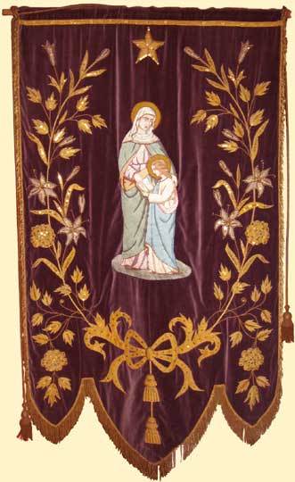 Bannière de la Vierge avec l'enfant (JPG)