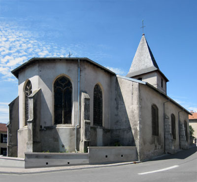 Eglise, côté ouest, en allant vers la Place de la République (JPG)