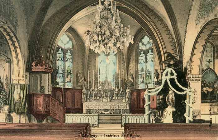 Intérieur de l'église vers 1900 (JPG)
